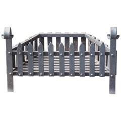 Vintage English Modernist Fireplace Grate, Fire Grate