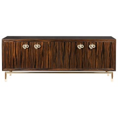 Sideboard Secret in Ebony and Galvanized Metal, Original Sin Collection, Italy