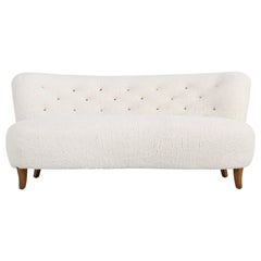 Seltene Mid-Century Modern 1950s Gosta Jonsson Lounge Sofa:: Teddy Pelz & Leder