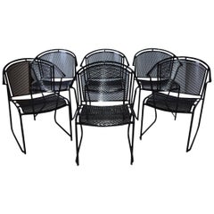 Mid-Century Modern Woodard Style Patio Dining Chairs