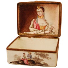 Erotic Snuff Tobacco Box with Highly Explicit Erotic Scenes Behind Secret Lid