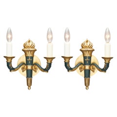 French Antique Empire Style Sconces