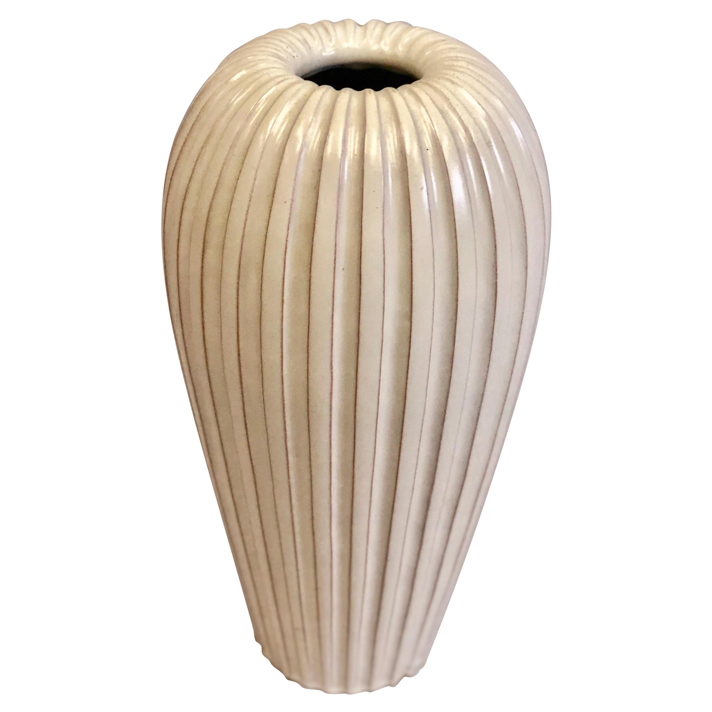 Large Swedish Ceramic Vase / Table Lamp Base by Vicke Lindstrand & Upsala Ekeby