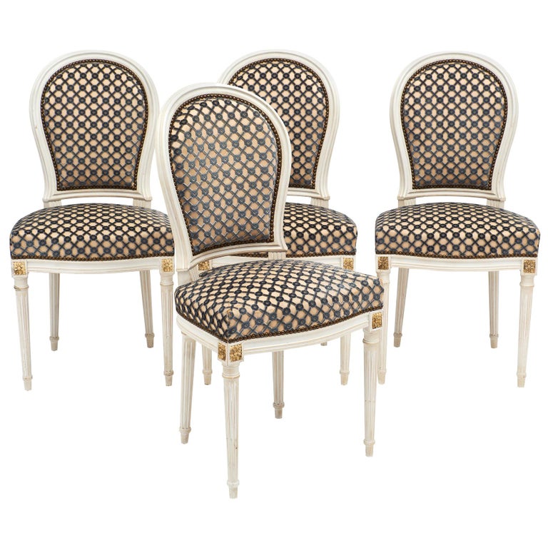 Louis XVI Style Set of Four Chairs at 1stDibs louis xvi style chairs for sale