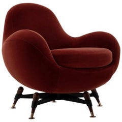 Mid-Century Modern 'Mercury' Swivel Lounge Chair by Rito Valla, Italy, 1963