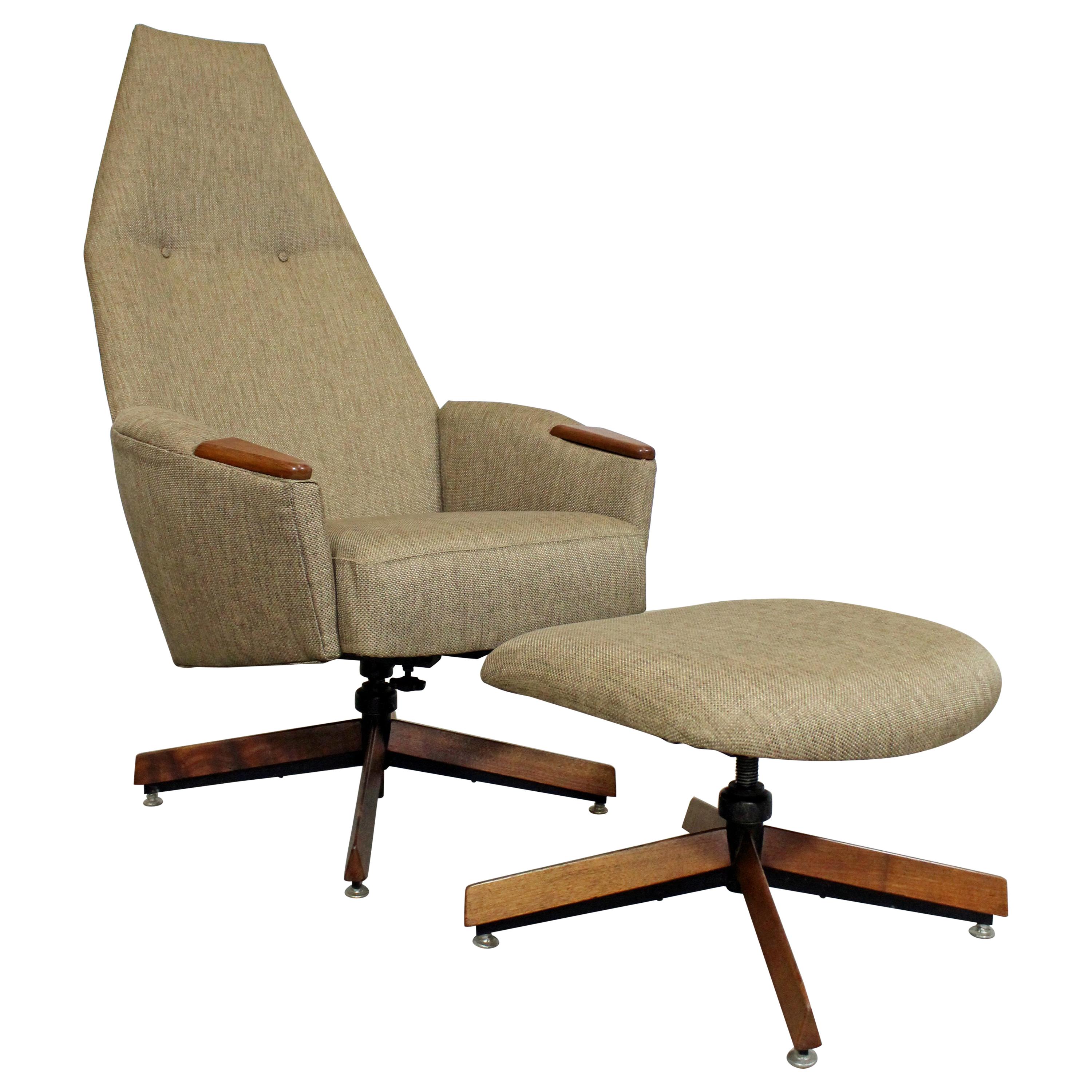Mid-Century Modern Adrian Pearsall for Craft Assoc. Lounge Chair and Ottoman