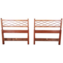 Vintage Pair of Baker Furniture Mid-Century Twin Headboards