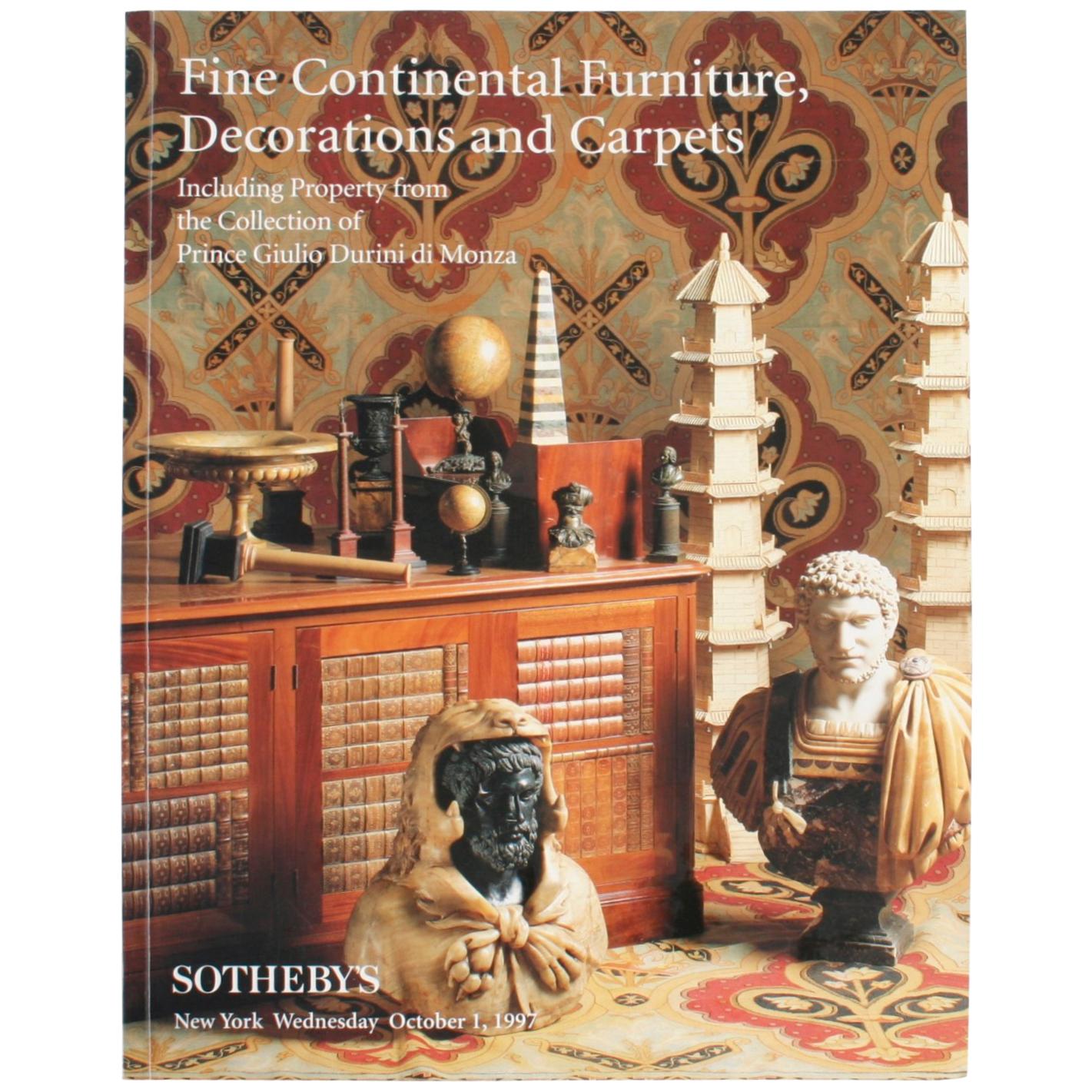 Sotheby's Continental Furniture, Decorations and Carpets, Prince Giulio Di Monza For Sale