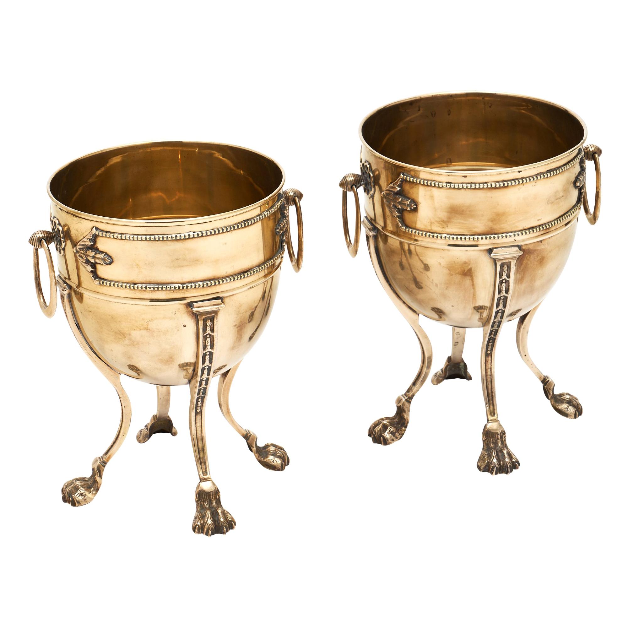 Empire Style French Brass Planters