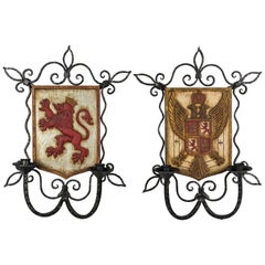 Pair of French Wrought Iron Candle Sconces