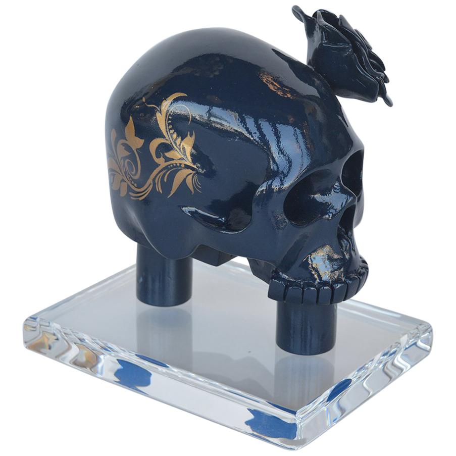 Blue Resin Skull For Sale