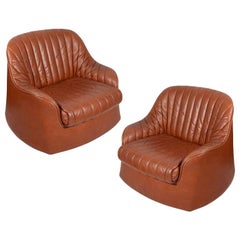 Pair of Tobia and Afra Scarpa Ciprea Club Chairs