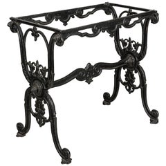 19th Century French Cast Iron Bistro Table Base