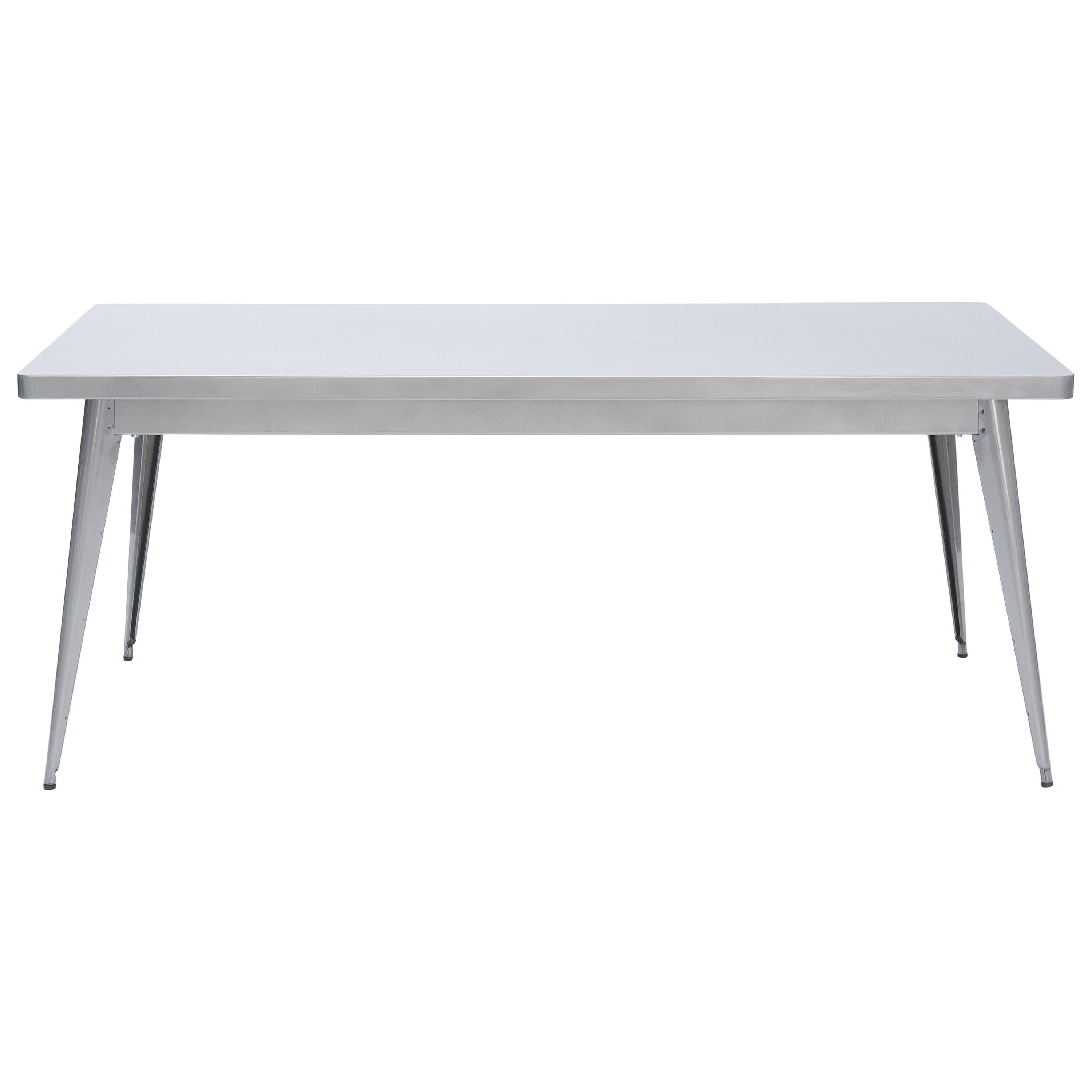 For Sale: Gray (Vernis Brilliant) 55 Medium Table Indoor 80x190 in Essential Colors by Jean Pauchard & Tolix