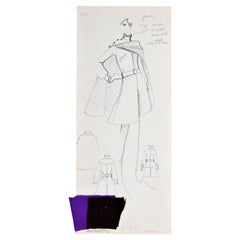 Karl Lagerfeld Fashion Drawings, circa 1965