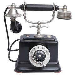 Vintage Table Phone with a Rotary Dial by L. M. Ericsson Stockholm, 1947