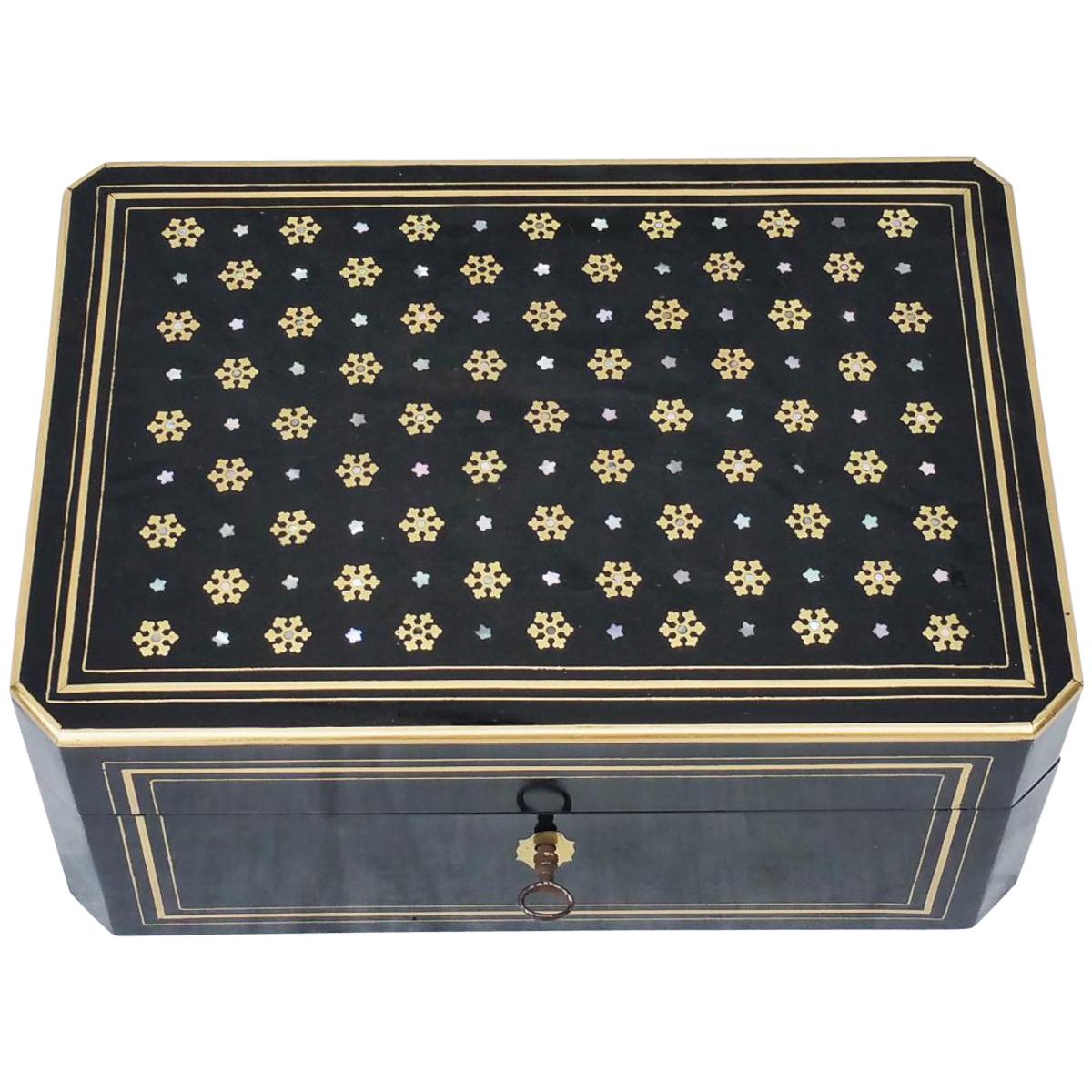 Napoleon III  Boulle Marquetry Jewelry Box, France 1865