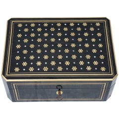 Antique Napoleon III  Boulle Marquetry Jewelry Box, France 1865
