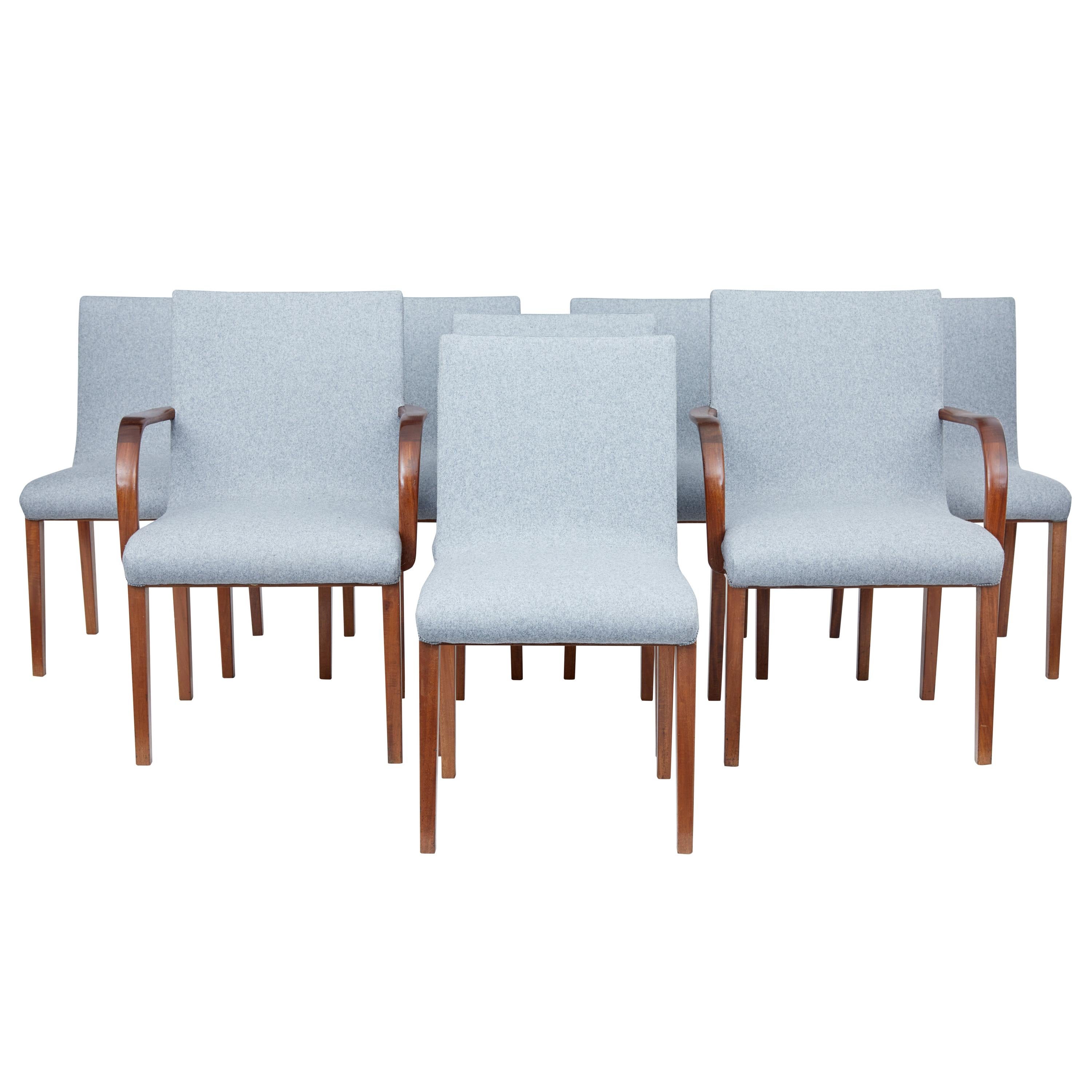 Set of 8 Scandinavian Teak Mid-20th Century Dining Chairs