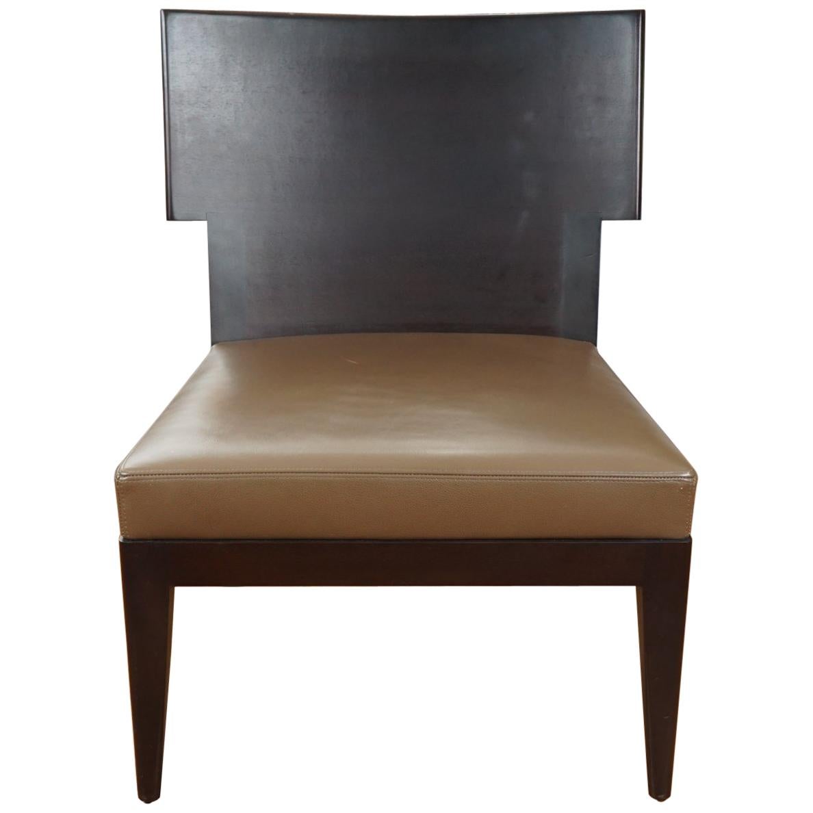 Barbuda Inspired Wood Back Side Chair For Sale