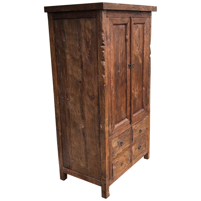 Reclaimed Barn Wood Armoire For Sale at 1stDibs