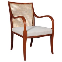 Frits Henningsen Armchair, Cane and Cuba Mahogany