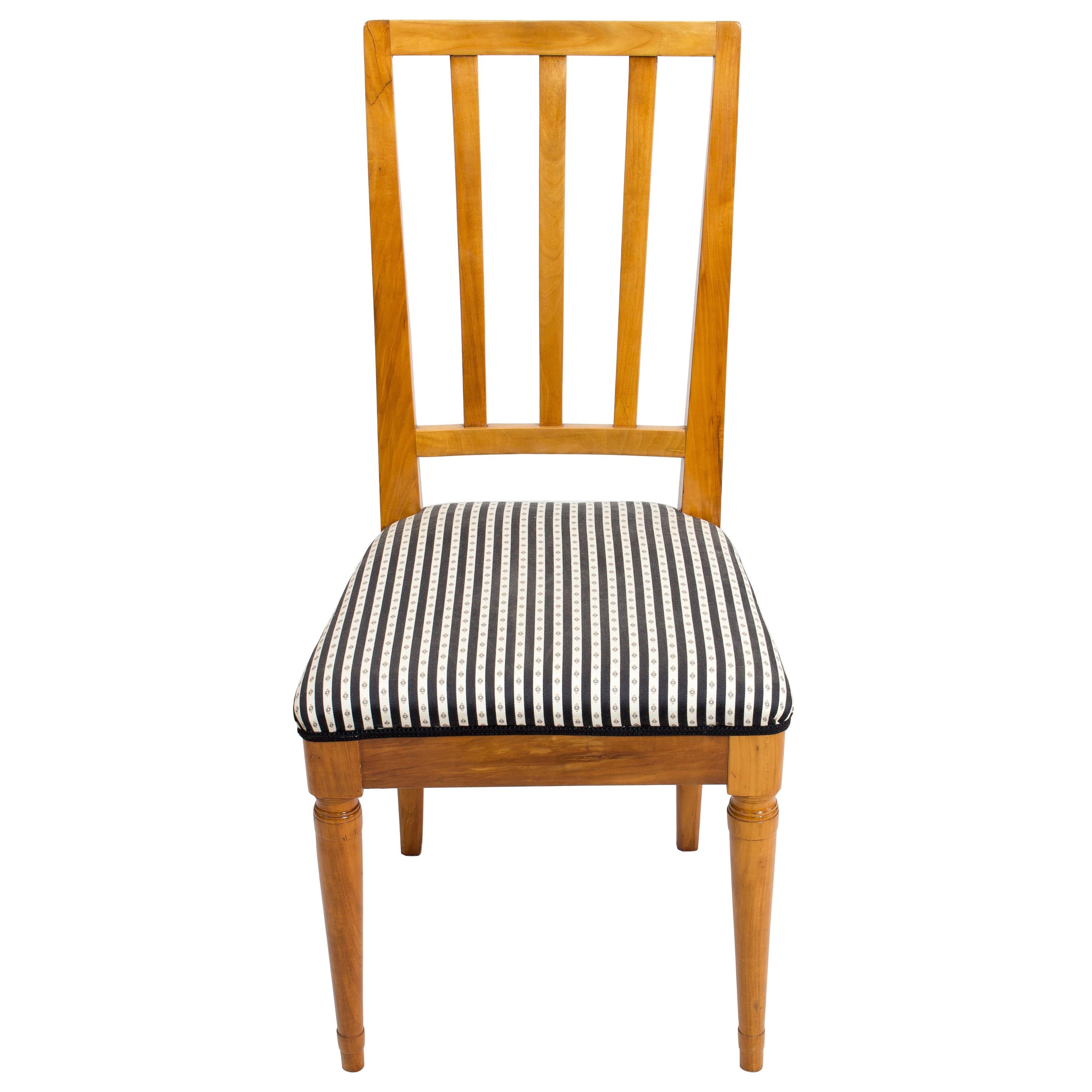 19th Century Biedermeier Cherrywood Chair For Sale