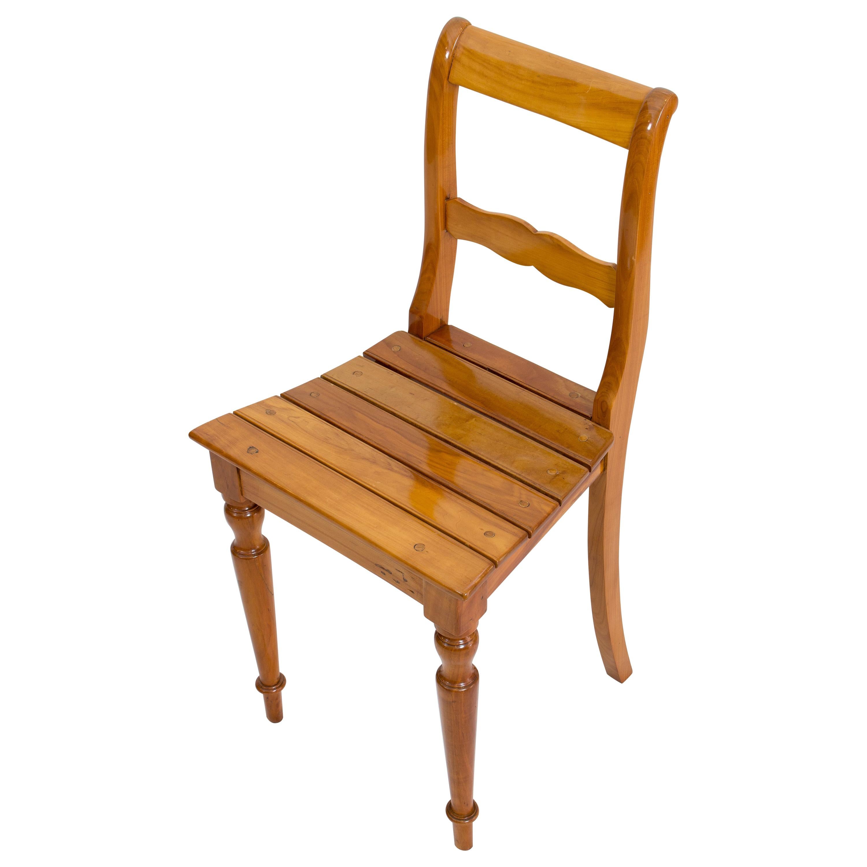 19th Century Biedermeier Cherrywood Chair For Sale