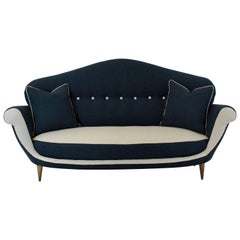 Large Italian Sofa of Unusual Design and Shape