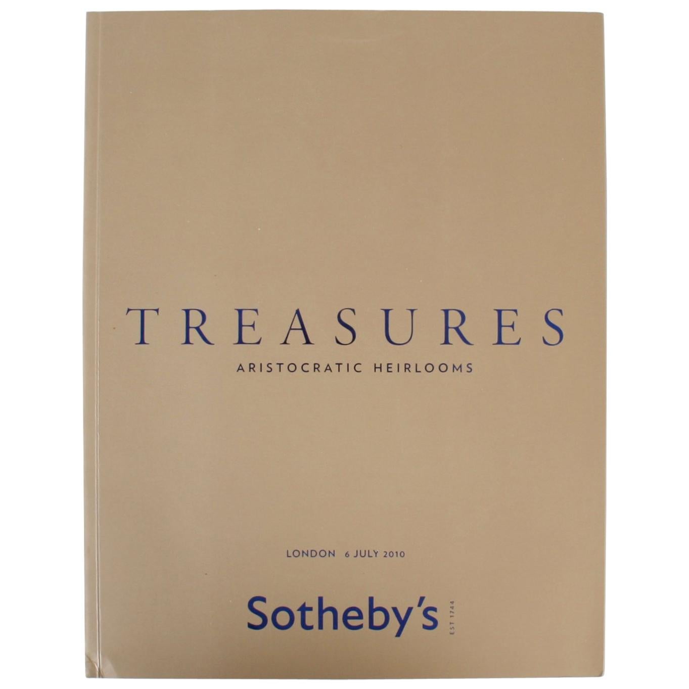 Sotheby's : Treasures Aristocratic Heirlooms (Trésors aristocratiques), Londres, juillet 2010 en vente