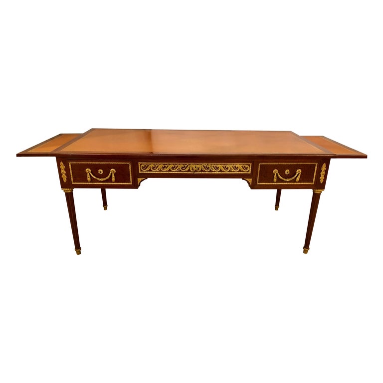 French Tortoise Wood Louis Xvi Style Maison Jansen Partners Desk