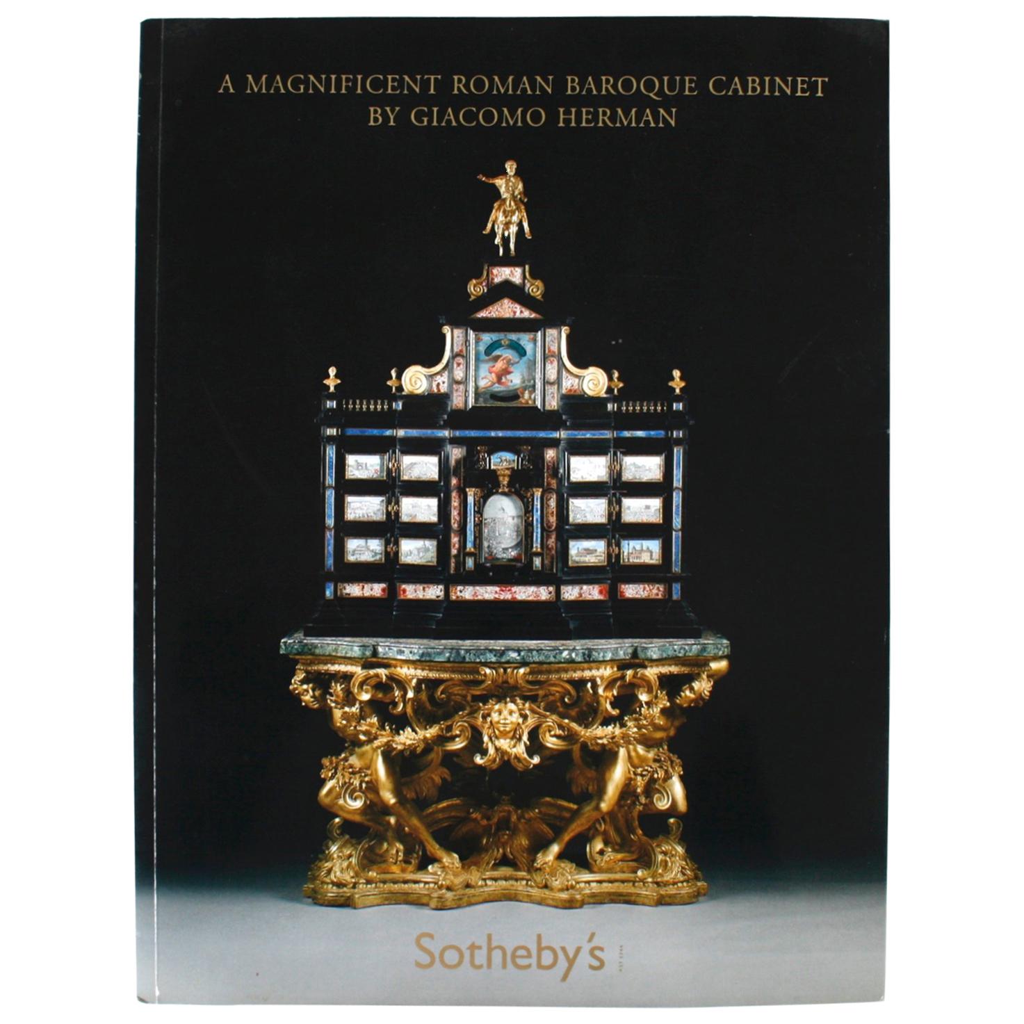 Sotheby's A Magnificent Roman Baroque Cabinet by Giacomo Herman, 12/2007 For Sale