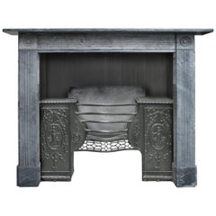 Reclaimed Regency Bullseye Fireplace Surround in Grey Bardiglio Marble