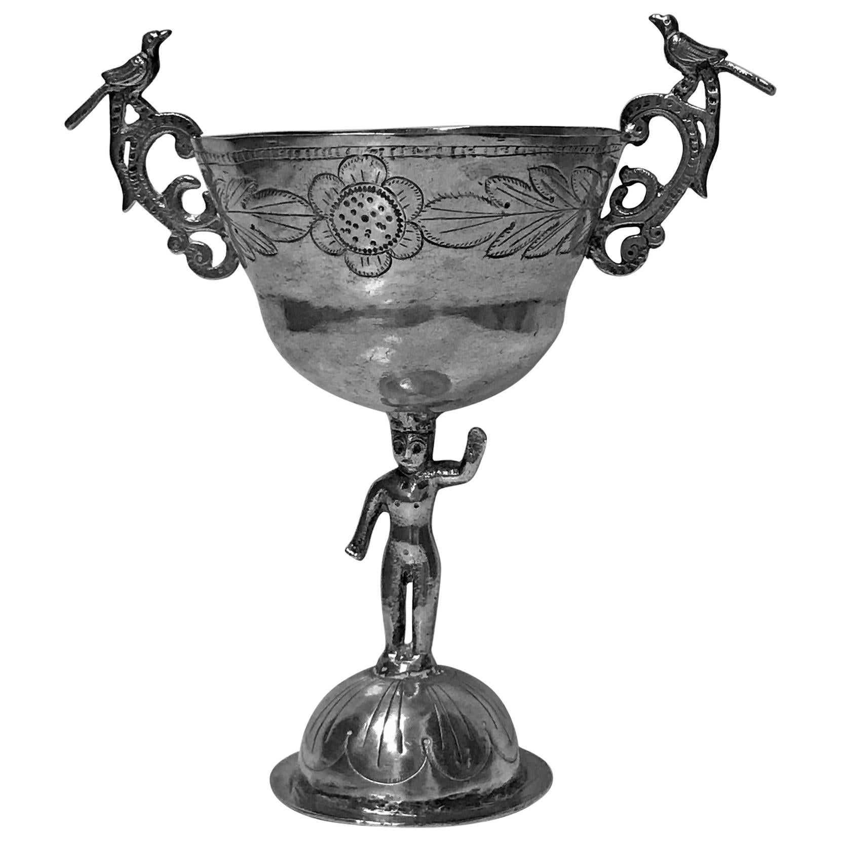 18th Century Spanish Colonial Silver Chalice Cup, circa 1780-1800