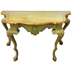 Lovely French Celadon Green Painted Console