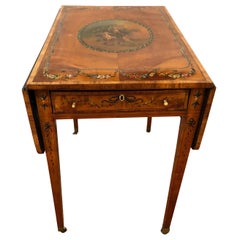 Magnificent Antique Satinwood Drop-Leaf Table