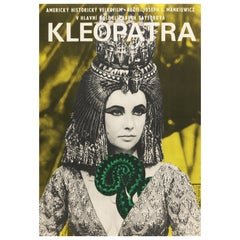 "Cleopatra" Original Vintage Movie Poster, Czech, 1966