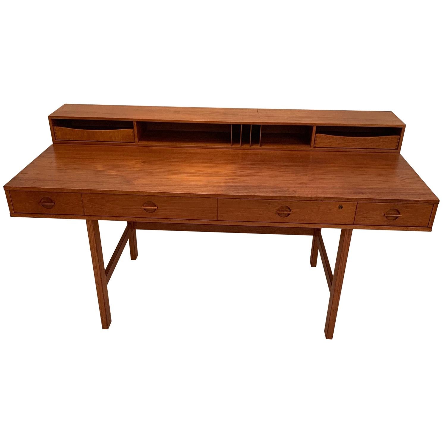 Peter Løvig Nielsen FlipTop Teak Desk, 1973 at 1stDibs