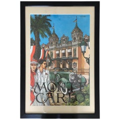 Original Art Poster Monte Carlo, Signed Keith Ingermann