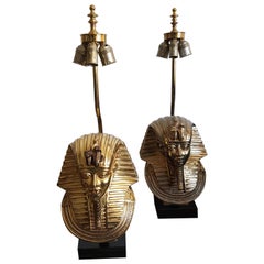 Vintage  Pharaoh Table Lamps, Hollywood Regency
