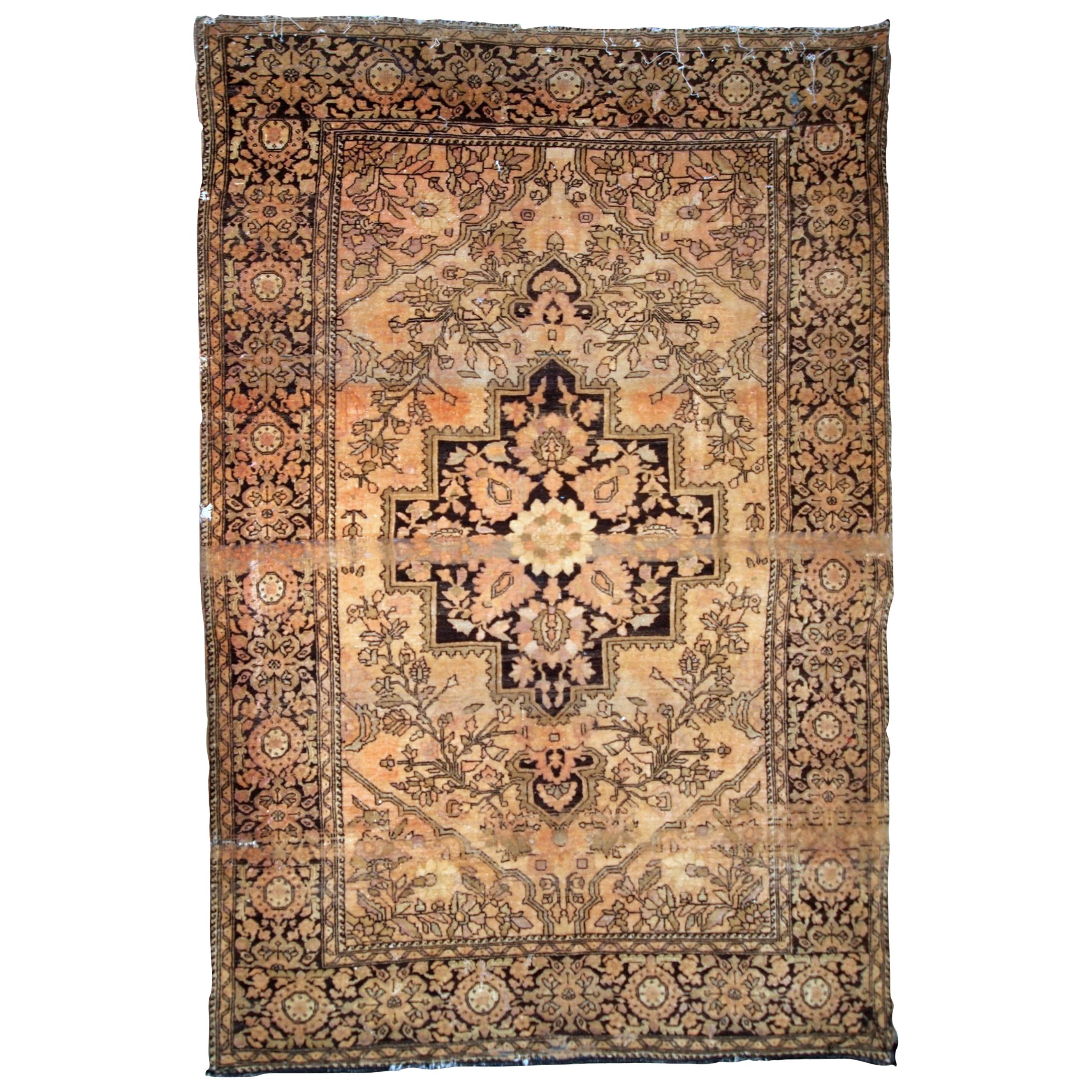 Handmade Antique Sarouk Farahan Style Rug, 1880s, 1b733 For Sale