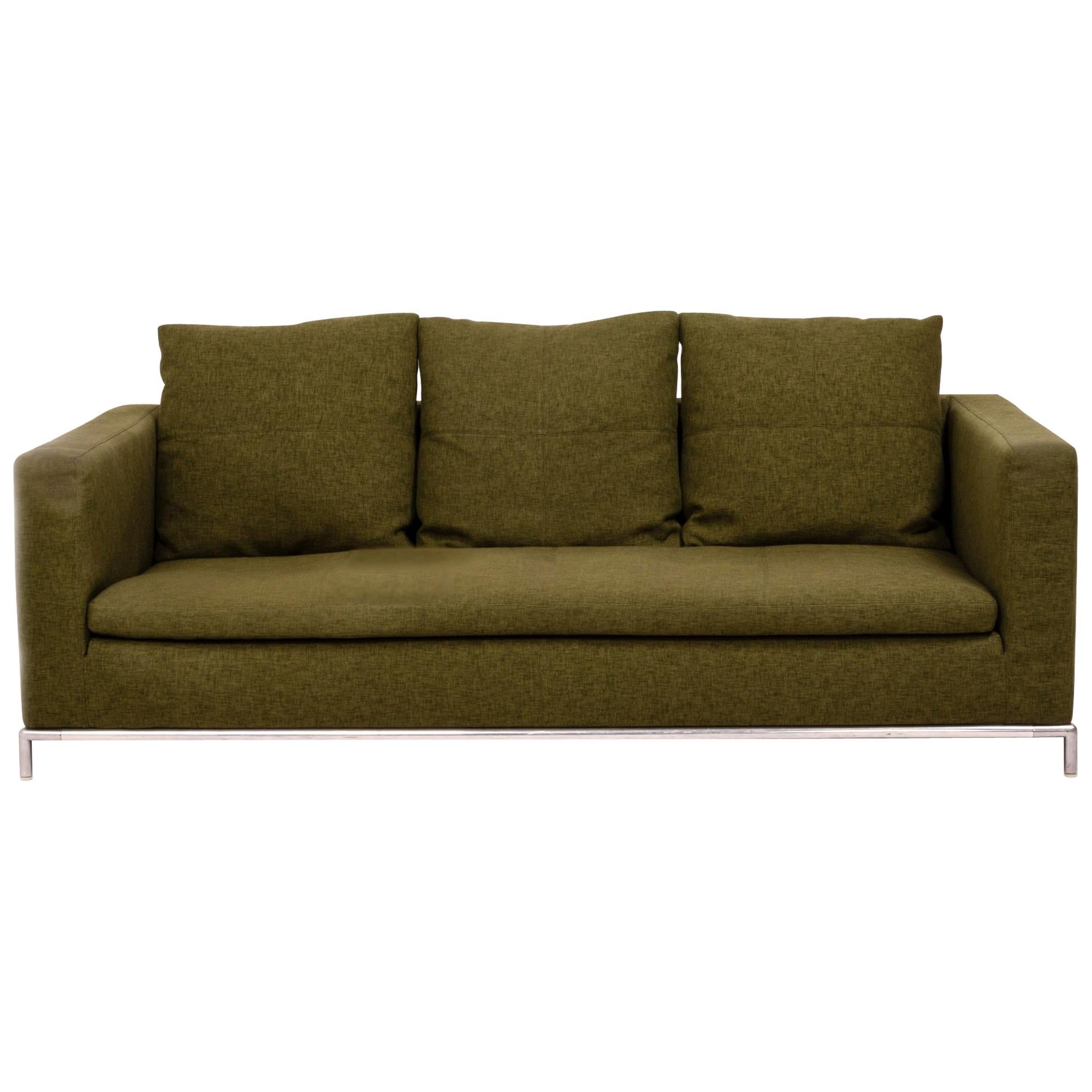 Green Fabric George Three-Seat Sofa by Antonio Citterio for B&B Italia