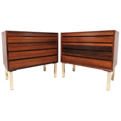 Pair of Danish Cado Rosewood Four-Drawer Cabinet Dressers, circa 1960s