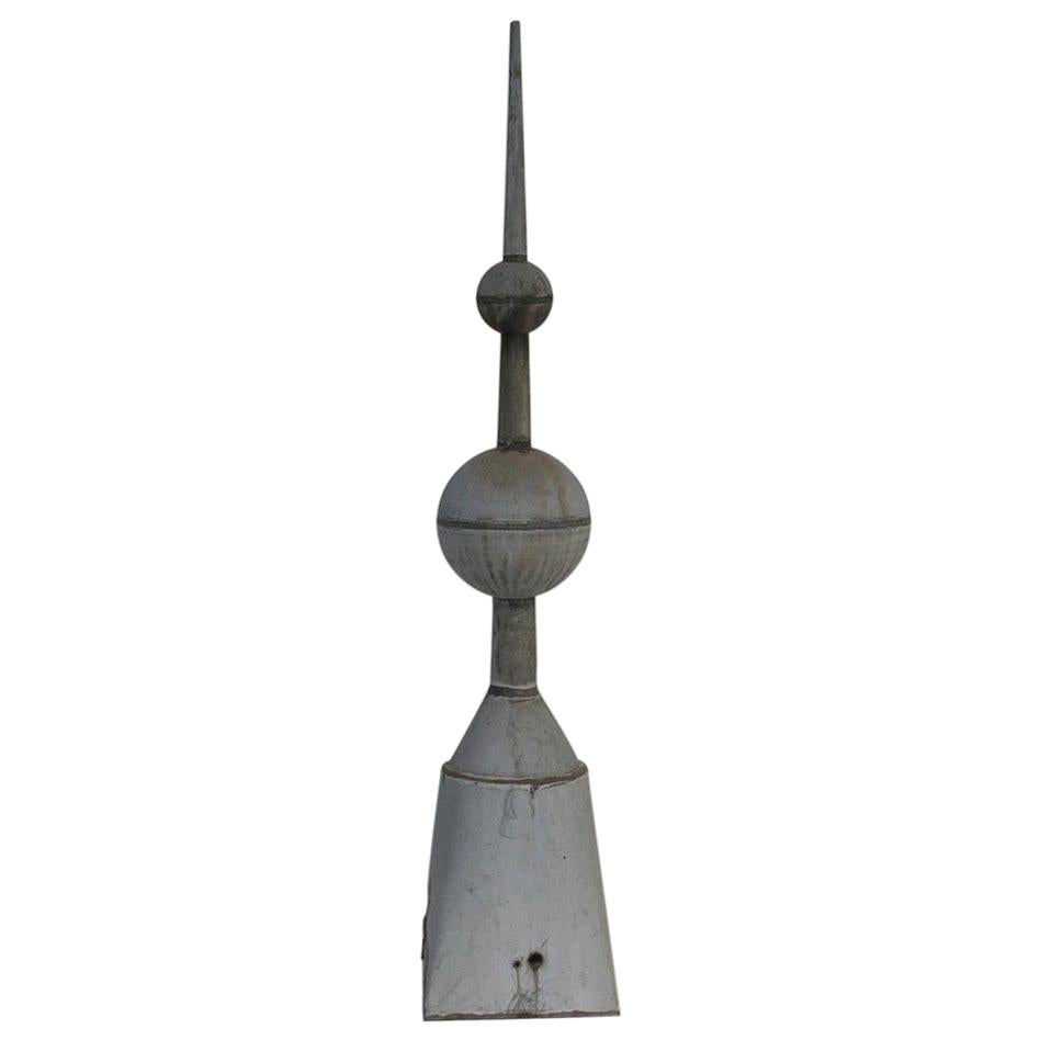 19th Century French Zinc Roof Finial