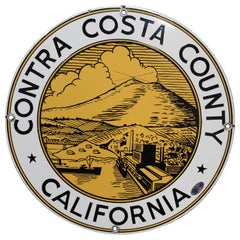Vintage Contra COSTA County California Truck Door Porcelain Sign