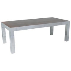Paul Evans Chrome Cityscape Dining Table with Rosewood Top