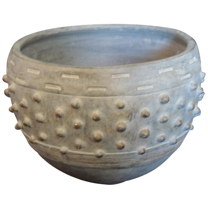 Modern Round Clay and Cement Dust Planter