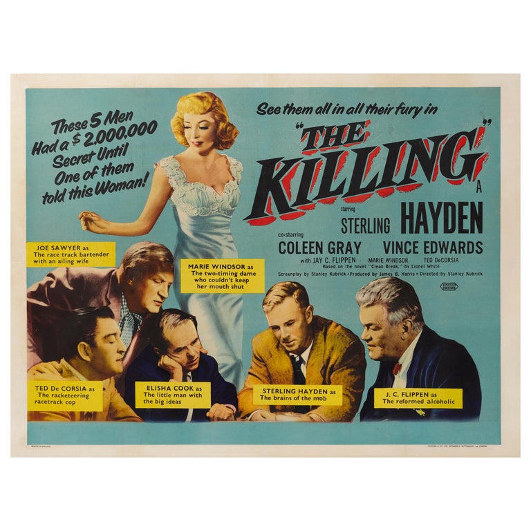 "The Killing" Original 1956 British Film Poster For Sale