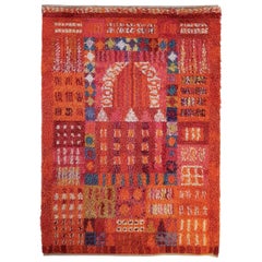 "Guldslottet" Knotted rya, Wool on Linen Warp Designed by Marianne Richter