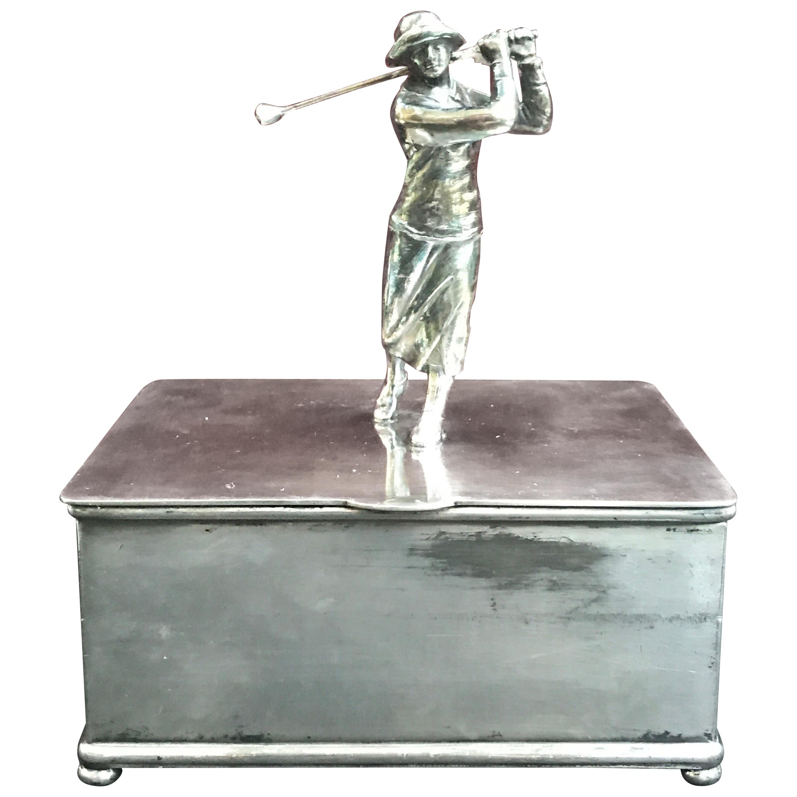 Art Deco Female Golf Box by Wilcox Silverplate Company